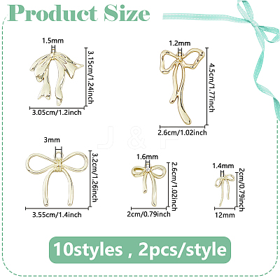 20Pcs 5 Styles 2 Colors Alloy Pendants FIND-DC0007-71-1