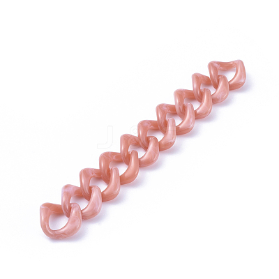 Handmade Acrylic Curb Chains AJEW-JB00591-02-1