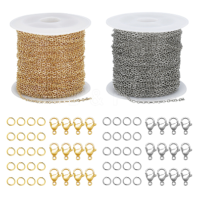 65.8 Feet 2 Colors Brass Cable Chains CHC-BC0001-14-1