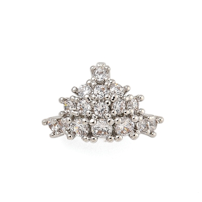 Rack Plating Brass Micro Pave Clear Cubic Zirconia Peg Bails KK-F876-24P-02-1
