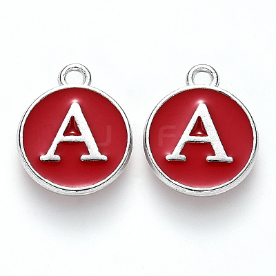 Platinum Plated Alloy Enamel Charms LS-X-ENAM-S118-03A-P-1