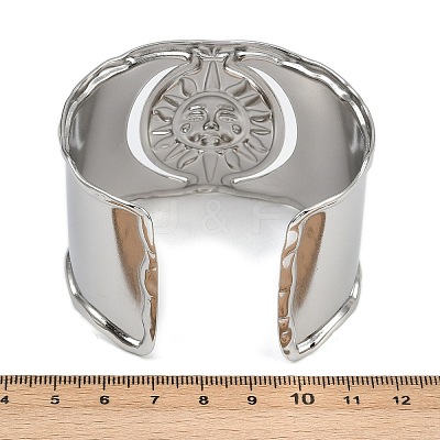 304 Stainless Steel Cuff Bangles for Women BJEW-L709-04P-1
