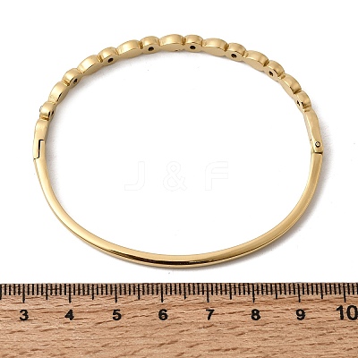 304 Stainless Steel Rhinestone Hinged Bangles for Women BJEW-B168-03A-G-1