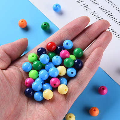 Opaque Acrylic Beads MACR-S370-C10mm-M2-1