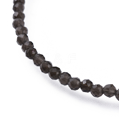 Natural Obsidian Bead Bracelets X-BJEW-JB04555-07-1
