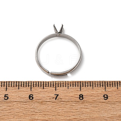 304 Stainless Steel Cuff Ring Components STAS-D372-01P-03-1