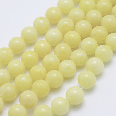 Natural Mashan Jade Round Beads Strands X-G-D263-4mm-XS06-1