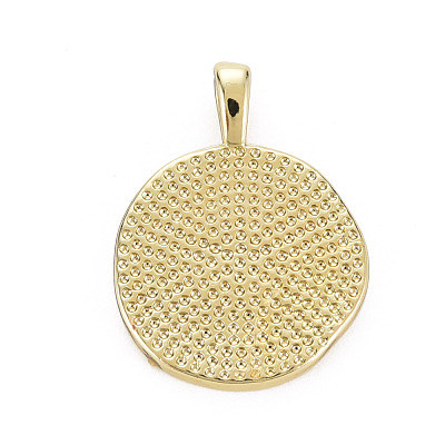 Brass Enamel Pendants KK-Q283-057A-NR-1