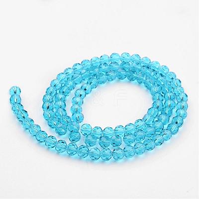 Transparent Glass Bead Strands GLAA-G013-8mm-49-1