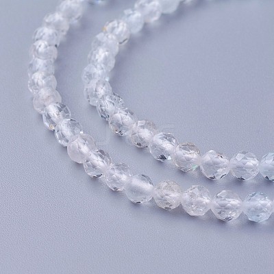 Natural White Topaz Beads Strands G-F619-28-4mm-1