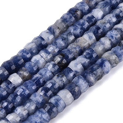 Natural Blue Spot Jasper Beads Strands G-Q606-46A-02-1