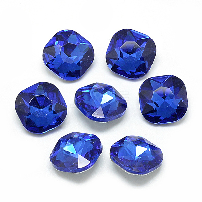 Pointed Back Glass Rhinestone Cabochons RGLA-T032-12x12mm-12-1