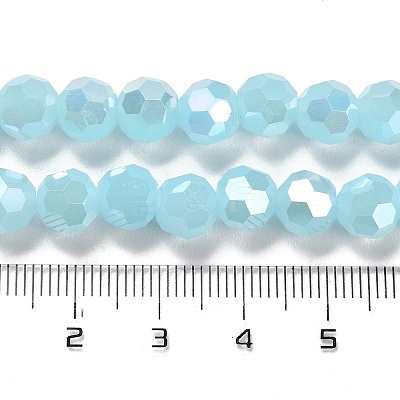 Imitation Jade Glass Beads Stands EGLA-A035-J8mm-B09-1