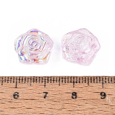 Electroplate Transparent Glass Beads Strands EGLA-N056-02A-02-1