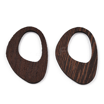 Natural Wenge Wood Pendants WOOD-T023-55B-01-1