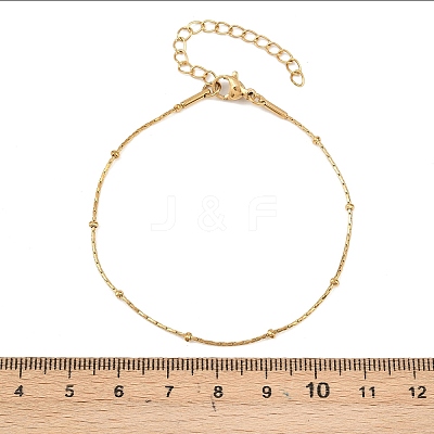 201 Stainless Steel Satellite Chain Bracelets for Women BJEW-G767-01D-G-1
