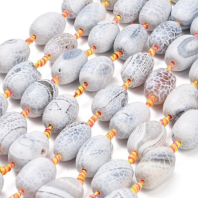 Natural Fire Crackle Agate Beads Strands G-A321-J06-01-1