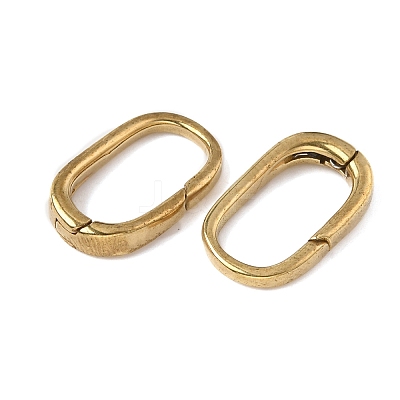 Brass Spring Gate Rings KK-WH0062-61D-G-1