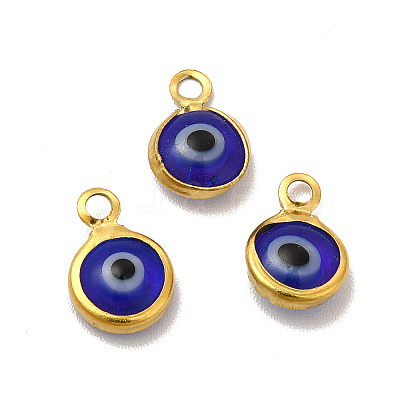 Ion Plating(IP) 304 Stainless Steel with Glass Enamel Charms STAS-G305-10G-06-1