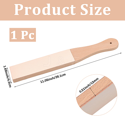 Beech Wood Leather Sharpening Board AJEW-WH20006-374-1