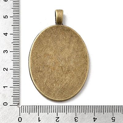 Vintage Tibetan Style Alloy Pendant Cabochon Settings TIBEP-M018-21AB-NF-1