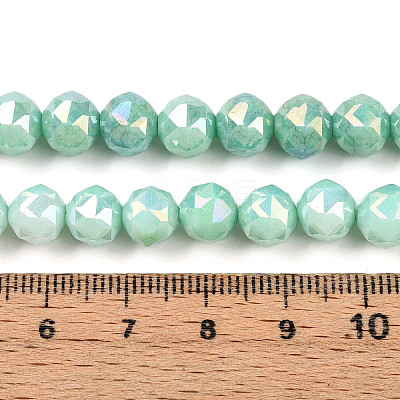 Anti-Tarnish Electroplate Glass Beads Strands X-GLAA-N010-8mm-03-1