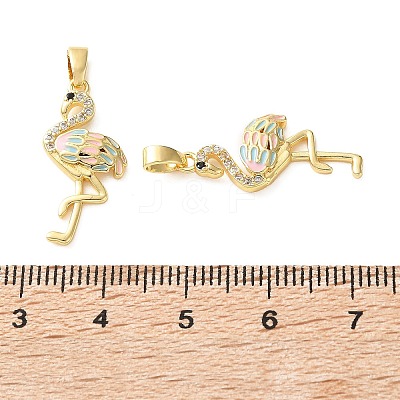 Brass Micro Pave Black Cubic Zirconia Pendants CU-CBA2554-06G-01-1