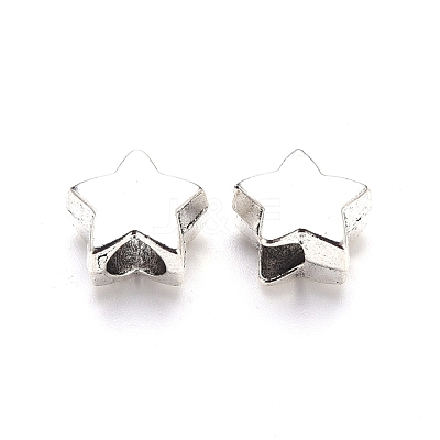Tibetan Style Alloy European Beads TIBE-N006-100AS-LF-1