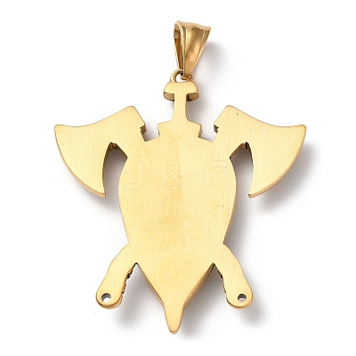 Ion Plating(IP) 304 Stainless Steel Big Pendants STAS-D067-11AG-1