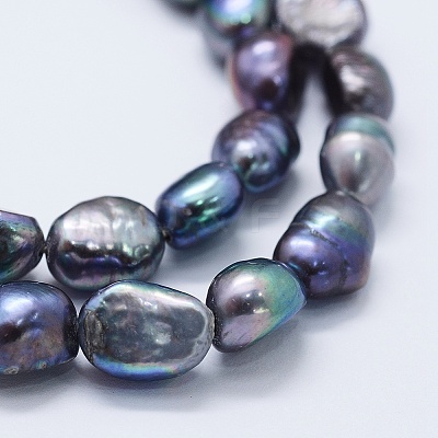 Natural Cultured Freshwater Pearl Beads Strands PEAR-K004-02B-1
