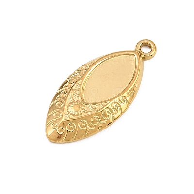304 Stainless Steel Pendant Cabochon Settings SA-CBA038A-04G-1
