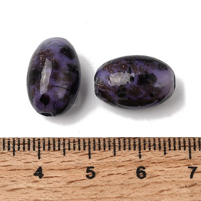 Handmade Gold Sand Lampwork Beads LA-CBAC6A6-01D-1