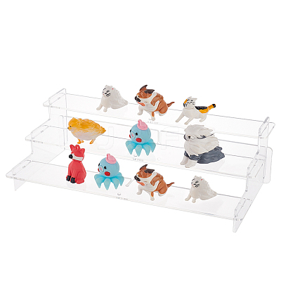 3-Tier Acrylic Model Toy Assembled Organizer Holders ODIS-WH0026-08B-1