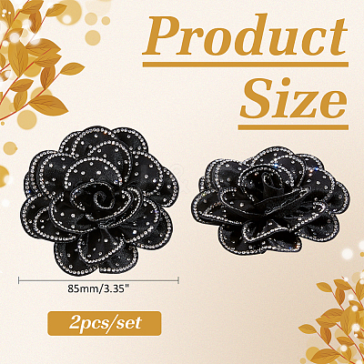Cloth & Iron Shoe Buckle Clips HJEW-ME00088-01-1