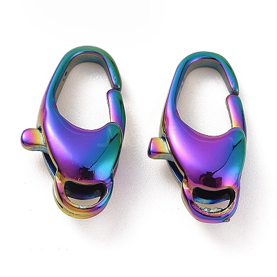 Ion Plating(IP) 304 Stainless Steel Lobster Claw Clasps STAS-F109-01M-1