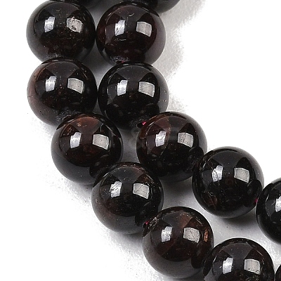Round Natural Garnet Beads Strands X-G-D751-8mm-1