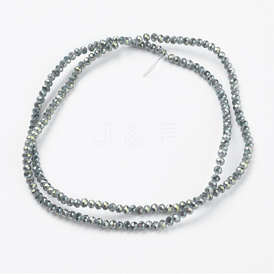 Electroplate Glass Beads Strands GLAA-F078-FR02-1