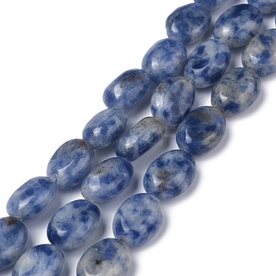 Natural Blue Spot Jasper Bead Strands G-Z006-A01-1