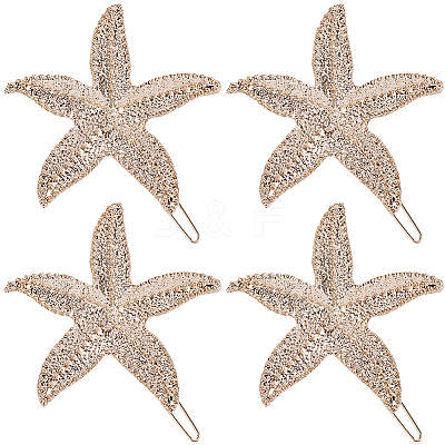 10Pcs Zinc Alloy Hair Barrettes PHAR-SP0001-25-1