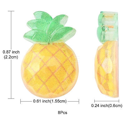 Translucent Resin Decoden Cabochons CRES-YW0001-06-1