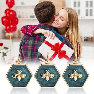 6Pcs Brass Enamel Charms KK-BBC0020-70-1