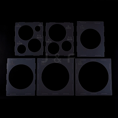 11 Holes Collapsible Plastic Balloon Sizer Box TOOL-WH0119-25-1