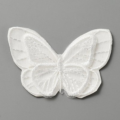 Computerized Embroidery Lace Self Adhesive/Sew on Patches DIY-WH0410-49G-1
