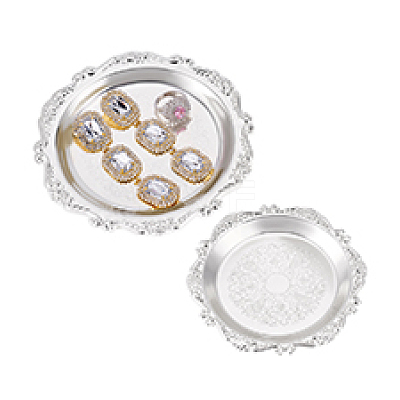 2Pcs 2 Styles Iron Jewelry Plate DJEW-PH0001-57-1