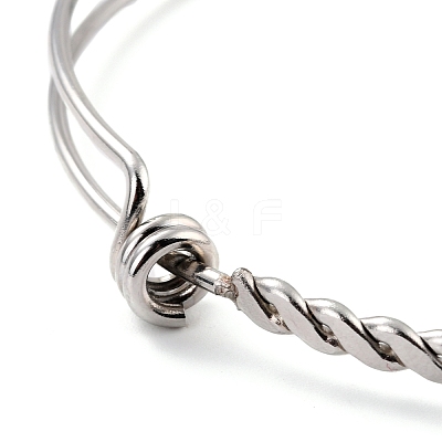 Non-Tarnish 304 Stainless Steel Expandable Bangle for Girl Women BJEW-C003-02P-1