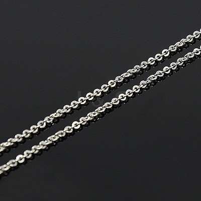 Anti-Tarnish Rhodium Plated 925 Sterling Silver Necklaces STER-M034-33B-1