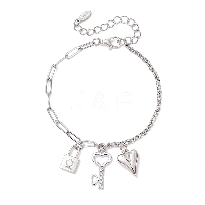 Alloy Charms Bracelets BJEW-JB12747-1