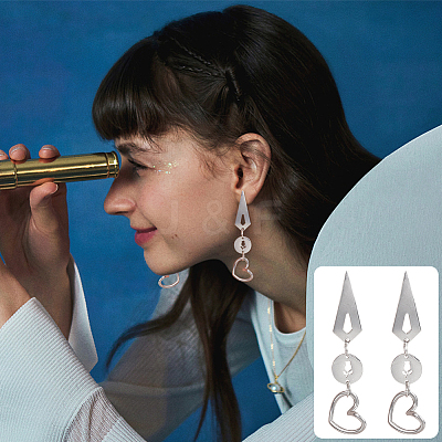 304 Stainless Steel Stud Earring Findings STAS-UN0002-88P-1