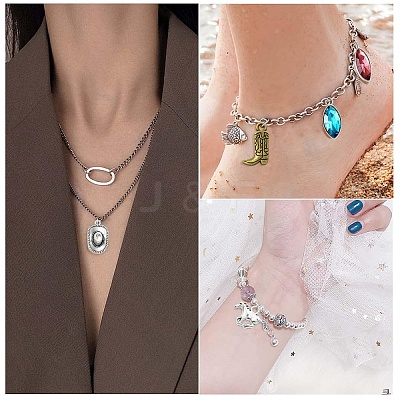 30Pcs 6 Styles Tibetan Style Alloy Pendants FIND-YW0010-52-1
