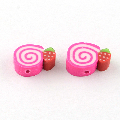 Handmade Cake Polymer Clay Beads CLAY-R060-38-1
